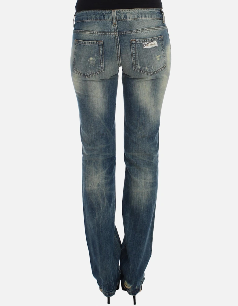 Distressed Jeans Ripped Style Women - Blue Jeans