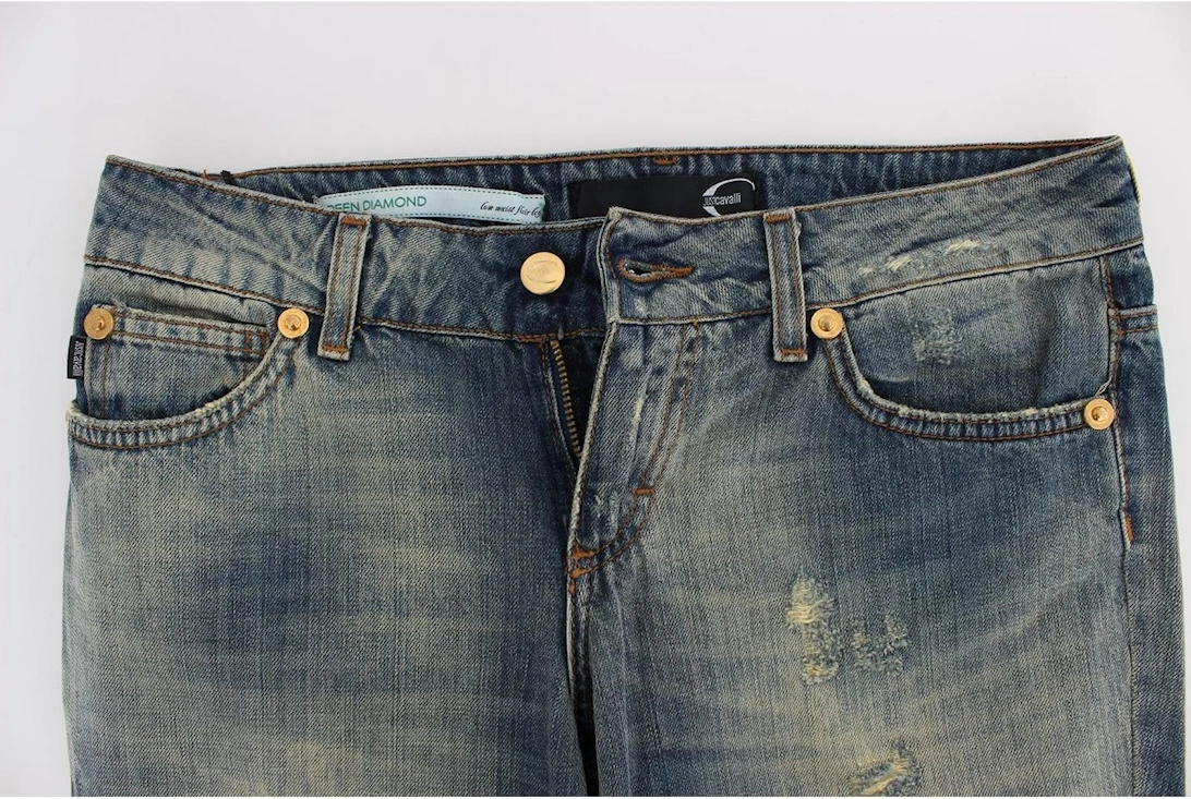 Distressed Jeans Ripped Style Women - Blue Jeans