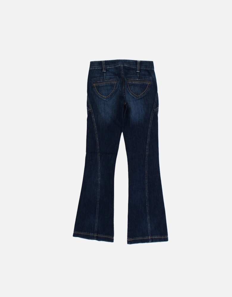 Jeans Flare Leg Relaxed Fit Women - Blue Jeans