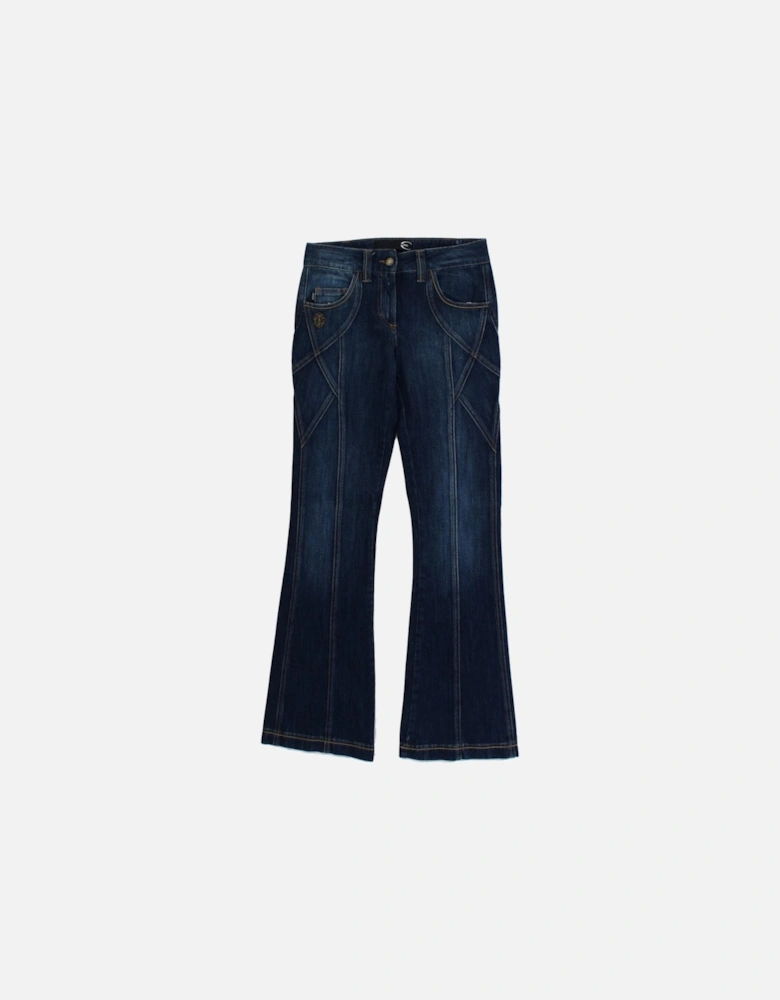 Jeans Flare Leg Relaxed Fit Women - Blue Jeans