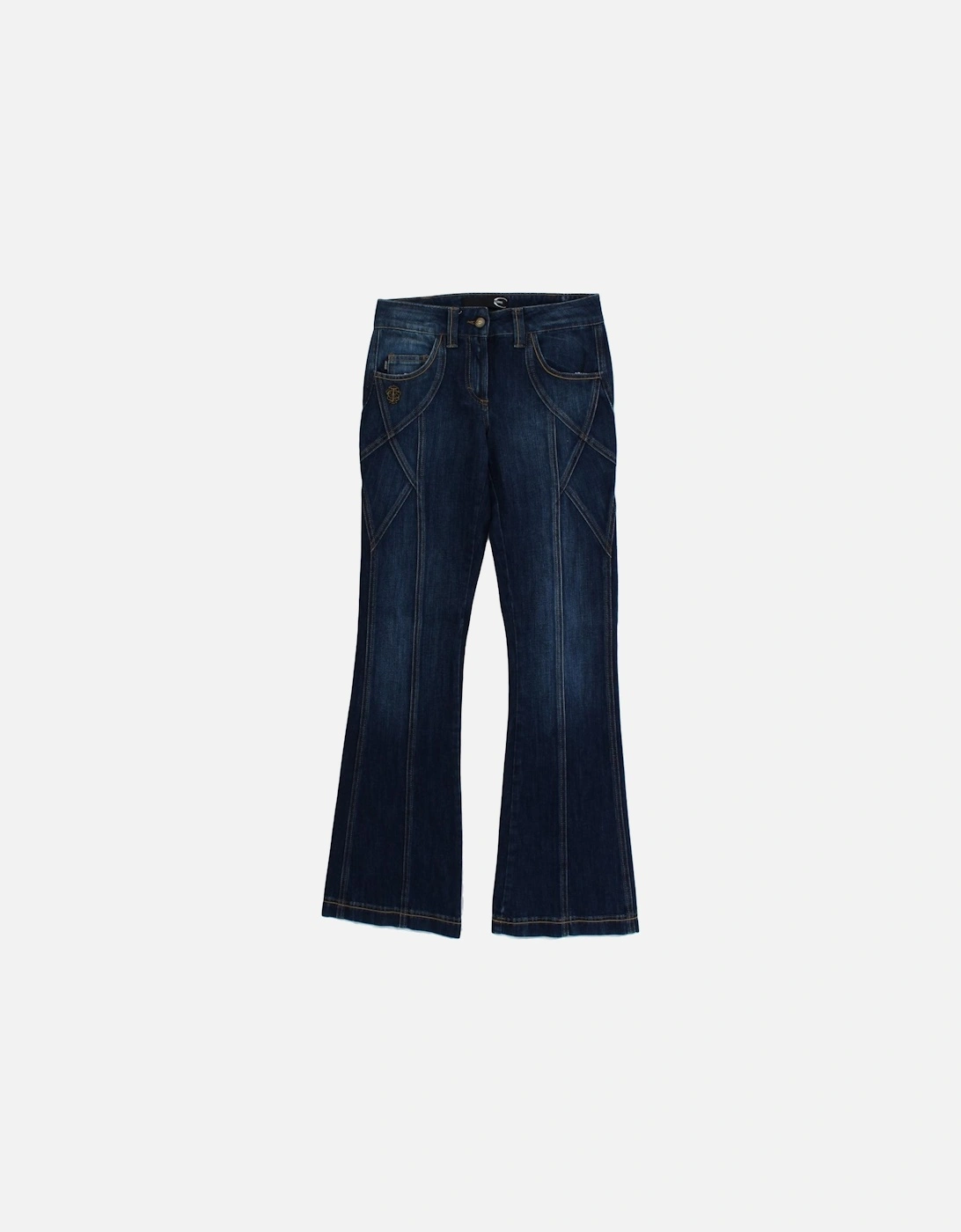 Jeans Flare Leg Relaxed Fit Women - Blue Jeans, 7 of 6