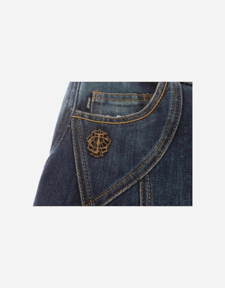 Jeans Flare Leg Relaxed Fit Women - Blue Jeans
