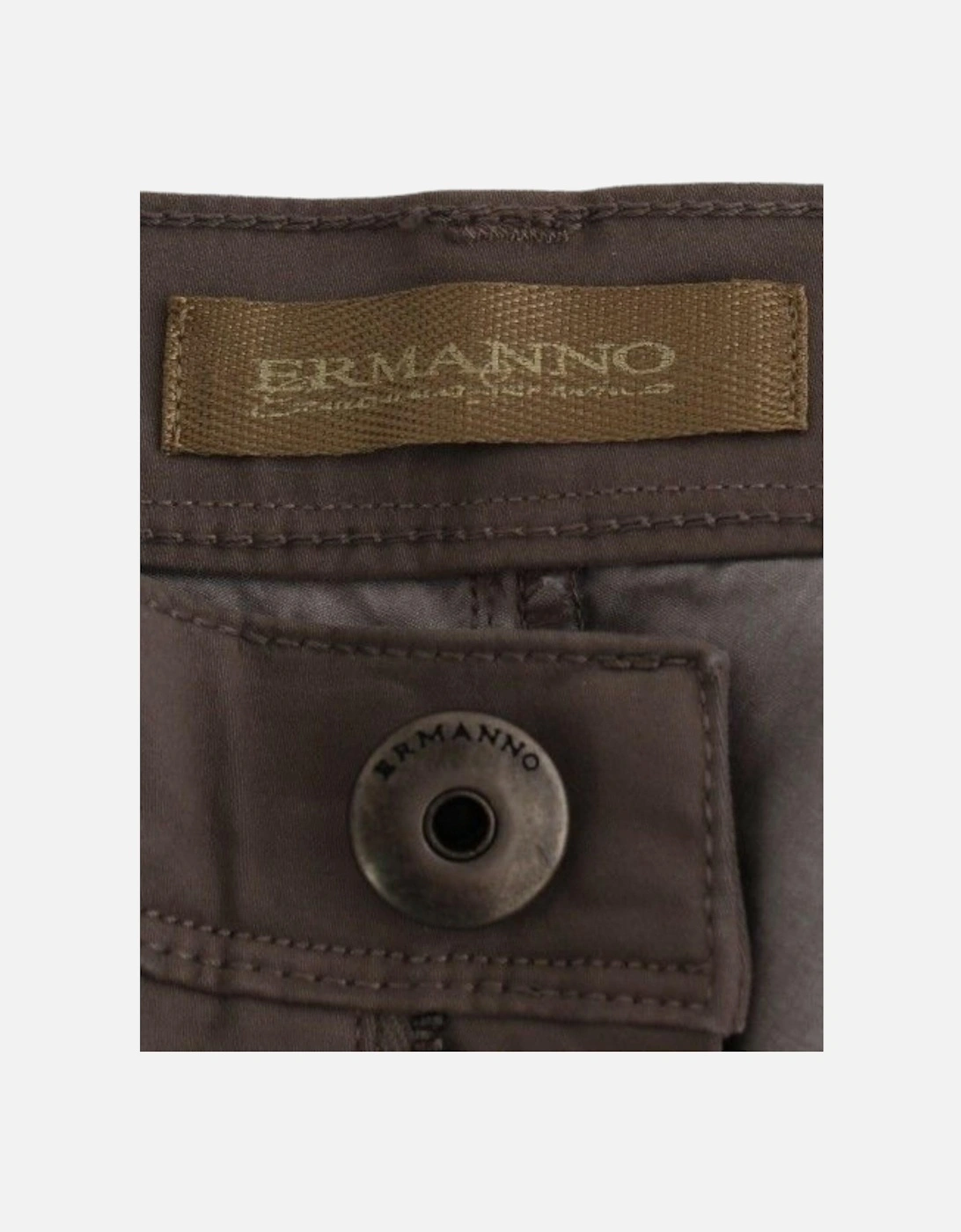 Skinny Jeans with Logo Details Women - Beige Jeans