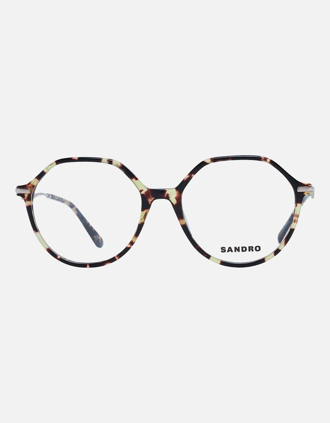 Brown Round Acetate Glasses with Demo Plastic Lenses Women Frames