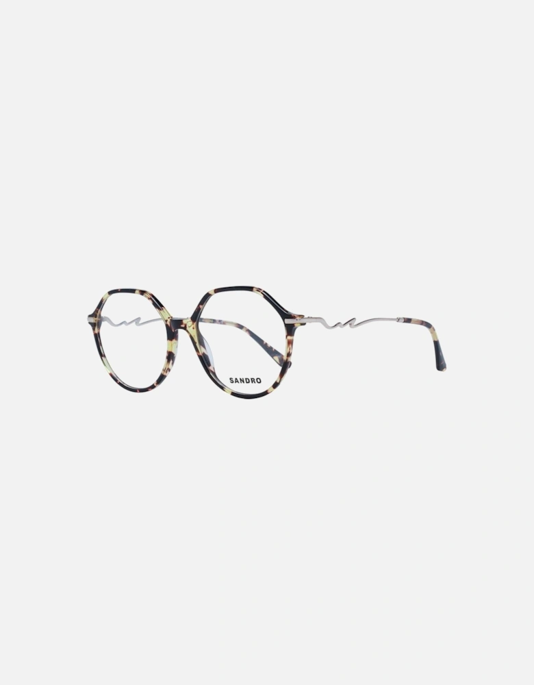 Brown Round Acetate Glasses with Demo Plastic Lenses Women Frames