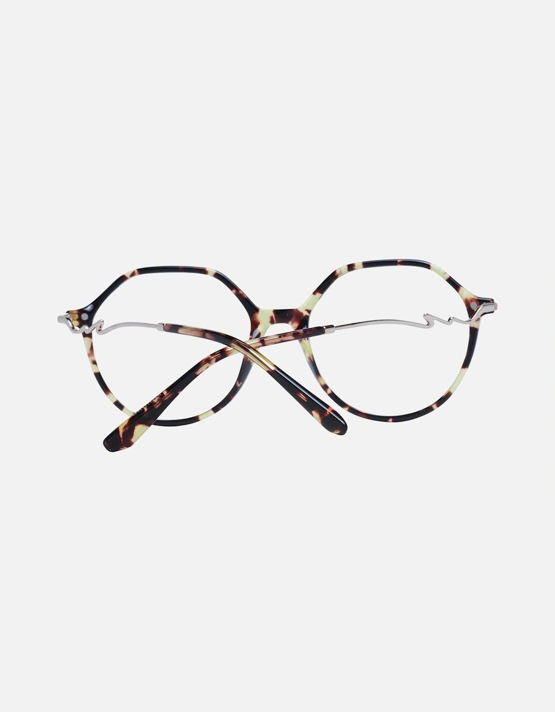 Brown Round Acetate Glasses with Demo Plastic Lenses Women Frames