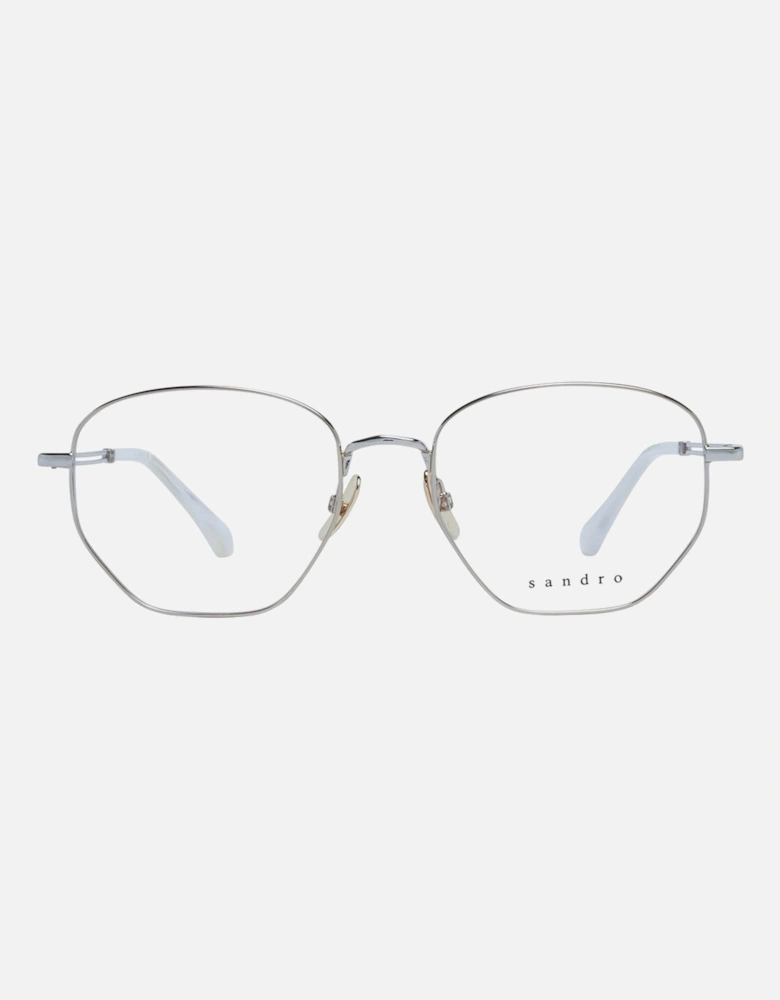 Silver Stainless Steel Round Glasses with Demo Lenses (53-18-140)