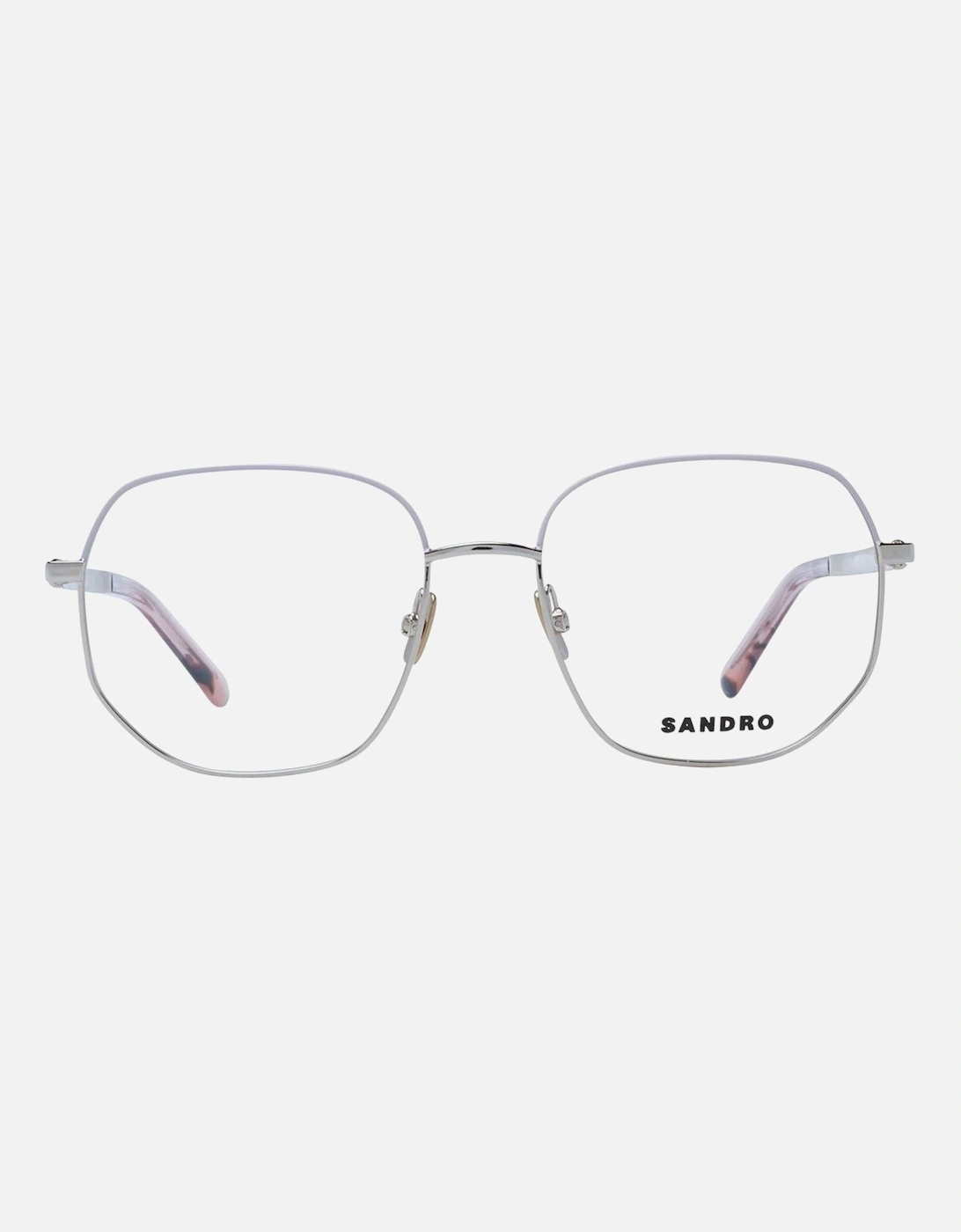 Rose Metal Round Glasses with Demo Plastic Lenses Women - Pink Frames