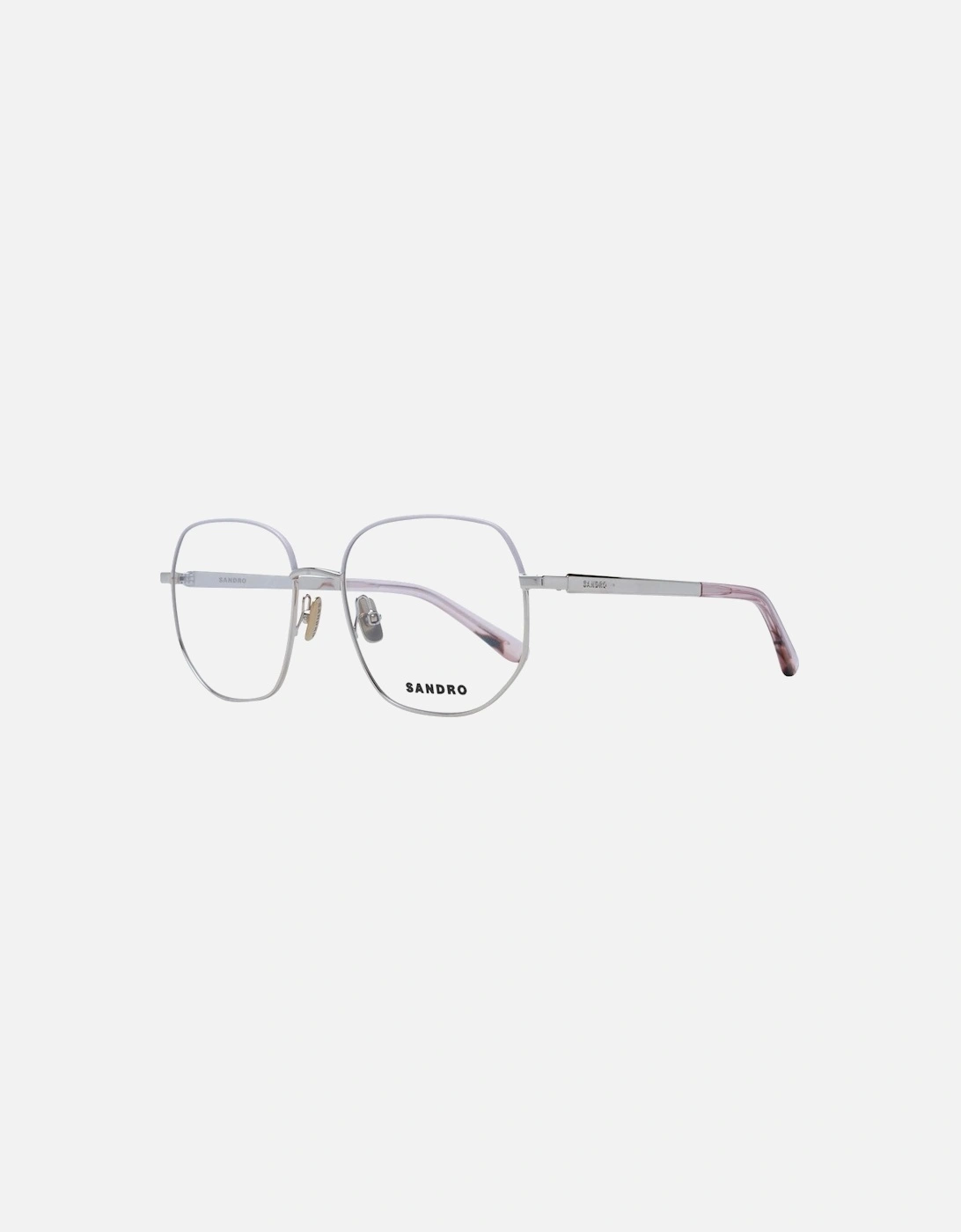 Rose Metal Round Glasses with Demo Plastic Lenses Women - Pink Frames, 4 of 3