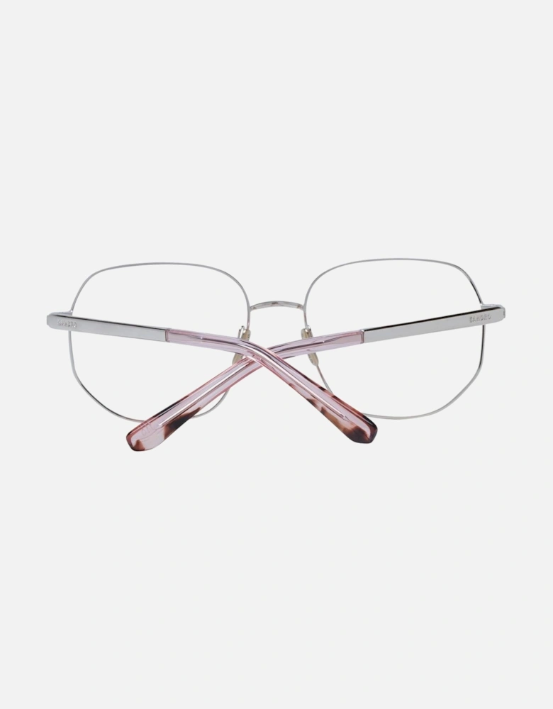 Rose Metal Round Glasses with Demo Plastic Lenses Women - Pink Frames