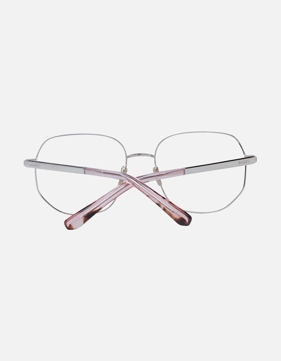 Rose Metal Round Glasses with Demo Plastic Lenses Women - Pink Frames