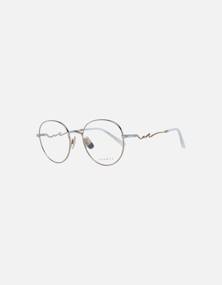 Gold Round Stainless Steel Glasses with Demo Lenses Women Frames