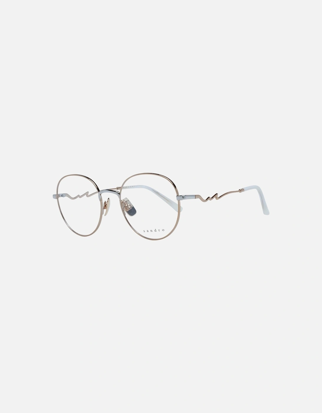 Gold Round Stainless Steel Glasses with Demo Lenses Women Frames, 4 of 3