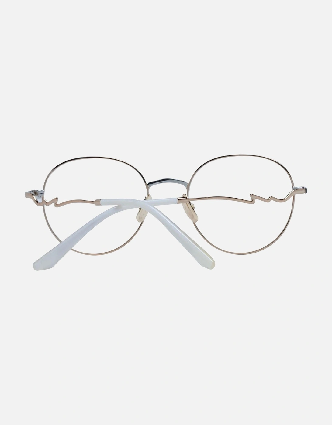Gold Round Stainless Steel Glasses with Demo Lenses Women Frames