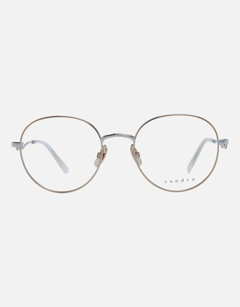 Gold Round Stainless Steel Glasses with Demo Lenses Women Frames