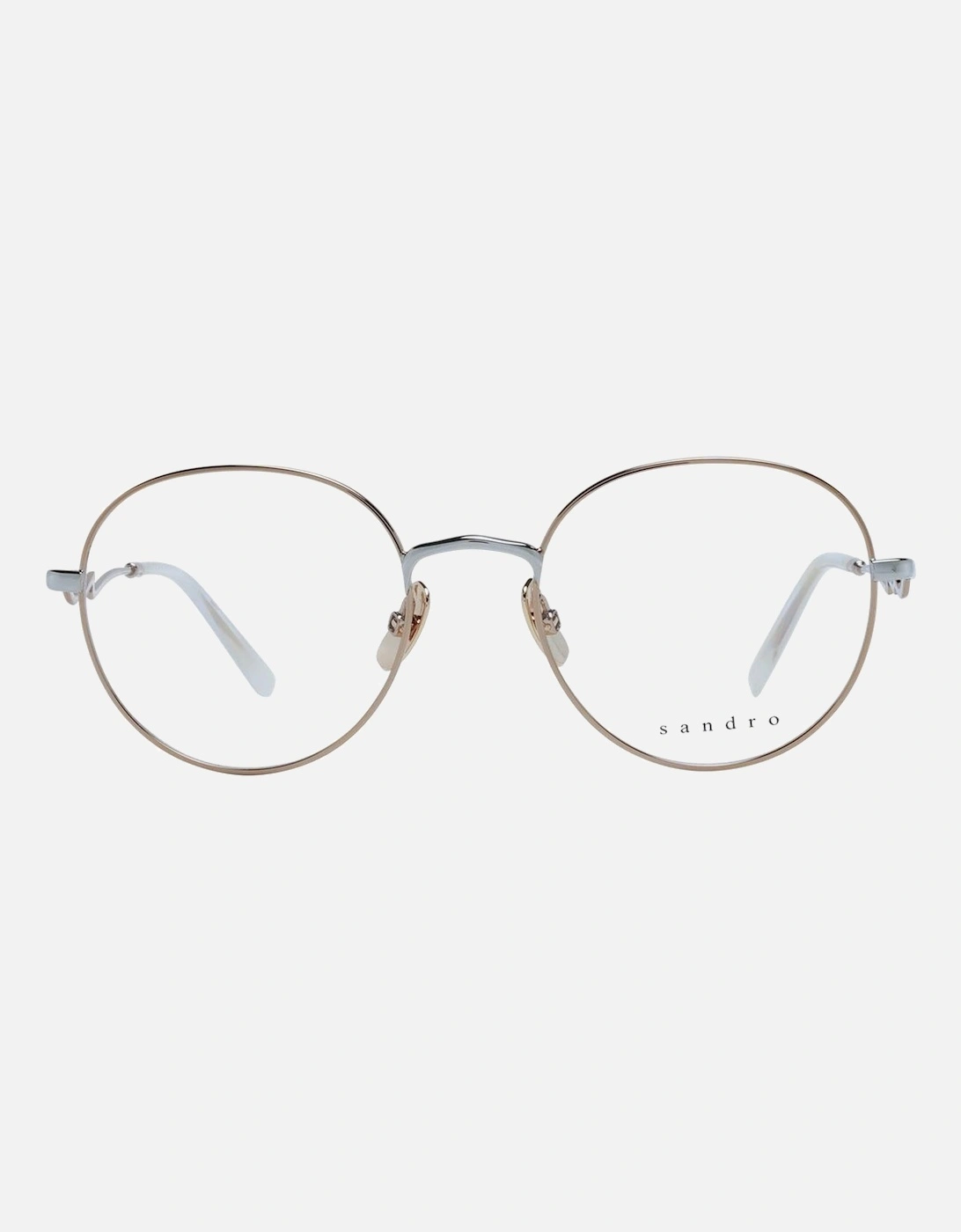 Gold Round Stainless Steel Glasses with Demo Lenses Women Frames