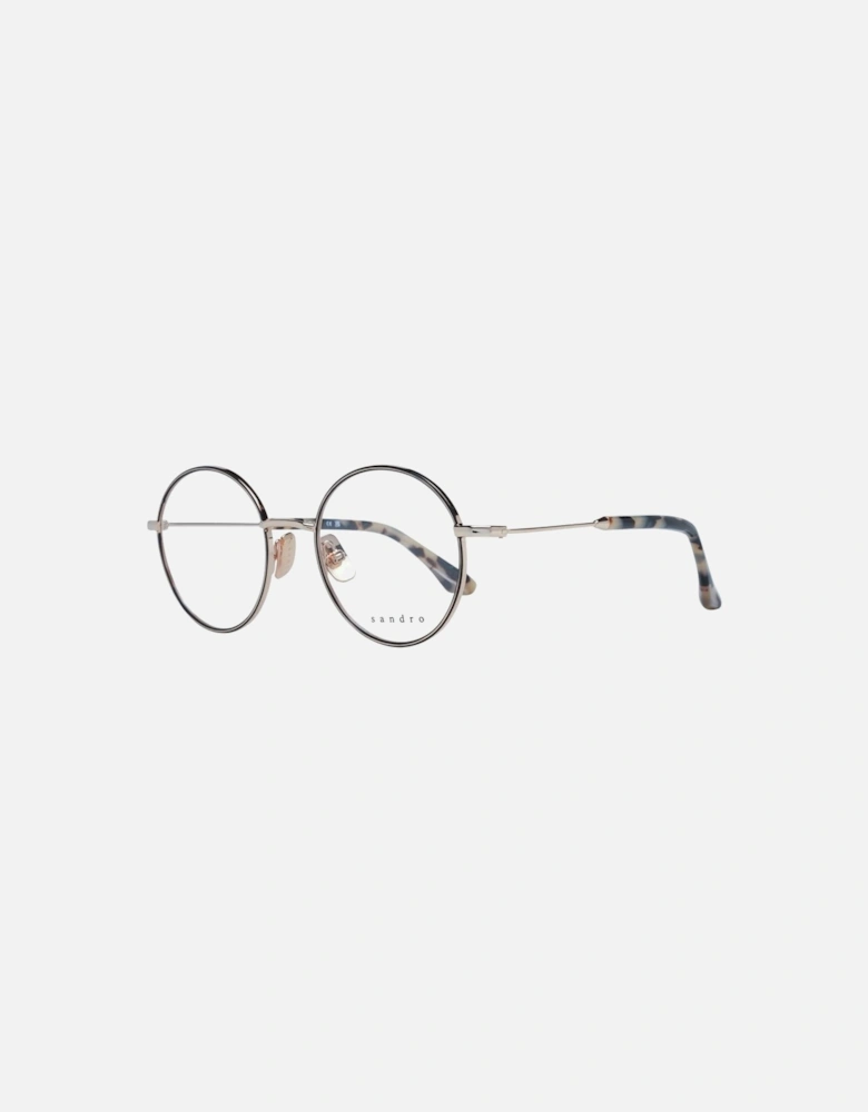 Black Panto Style Stainless Steel Glasses with Demo Lenses Women