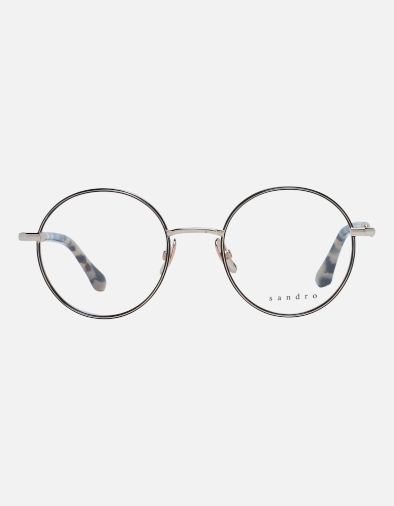 Black Panto Style Stainless Steel Glasses with Demo Lenses Women