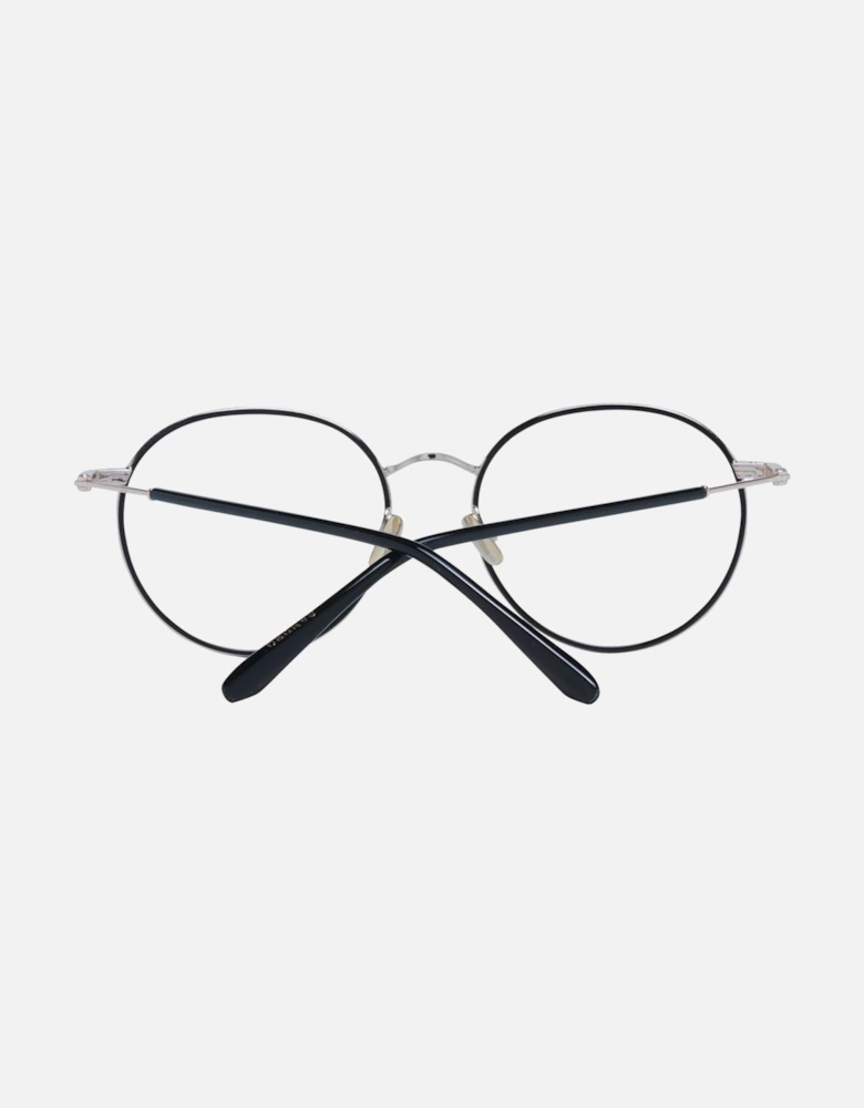 Black Metal Panto Glasses with Plastic Demo Lenses Women Frames
