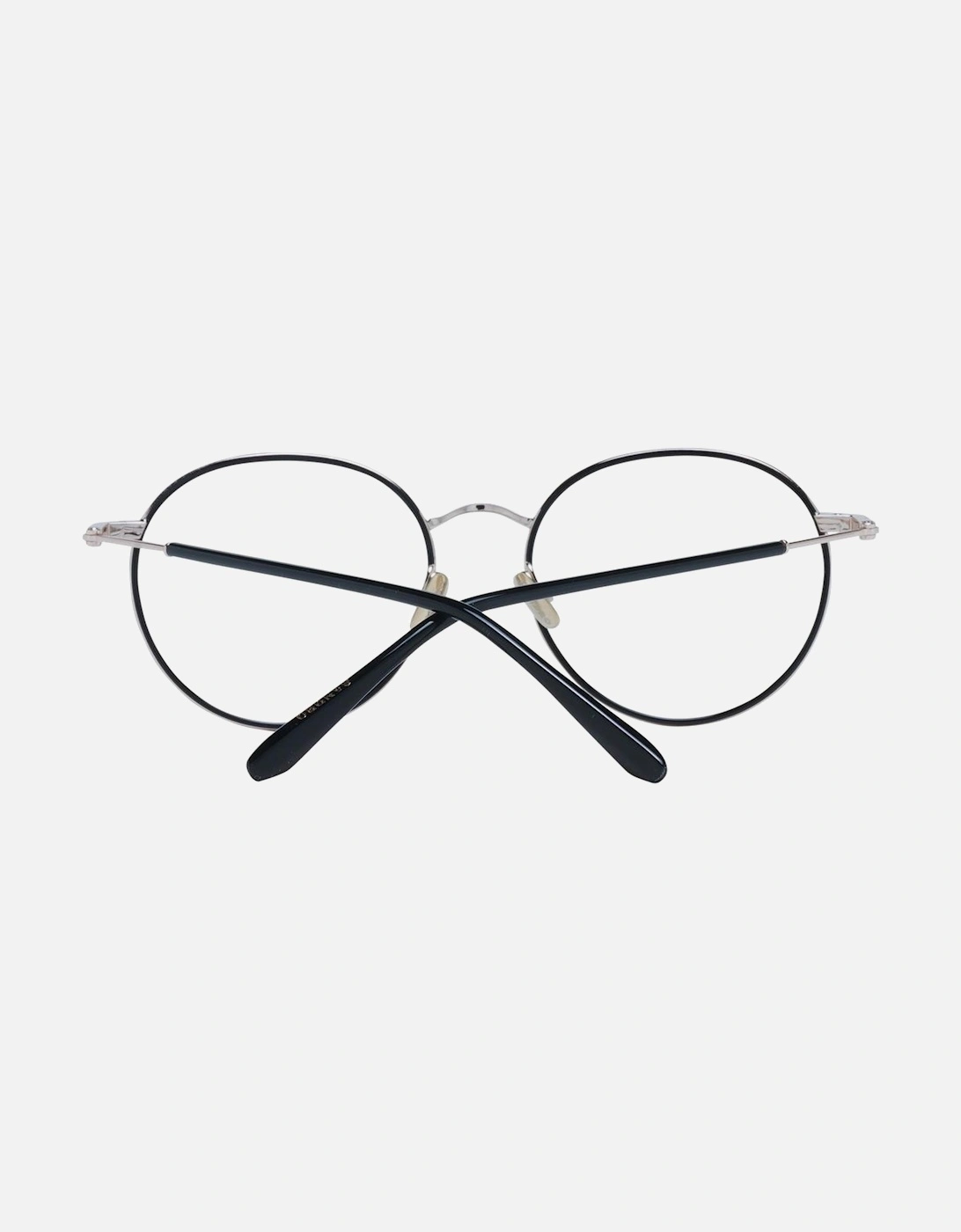 Black Metal Panto Glasses with Plastic Demo Lenses Women Frames