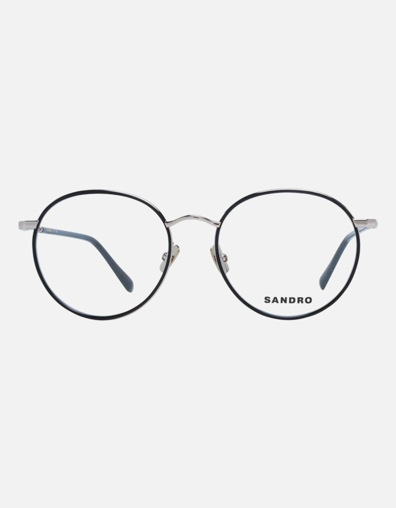 Black Metal Panto Glasses with Plastic Demo Lenses Women Frames