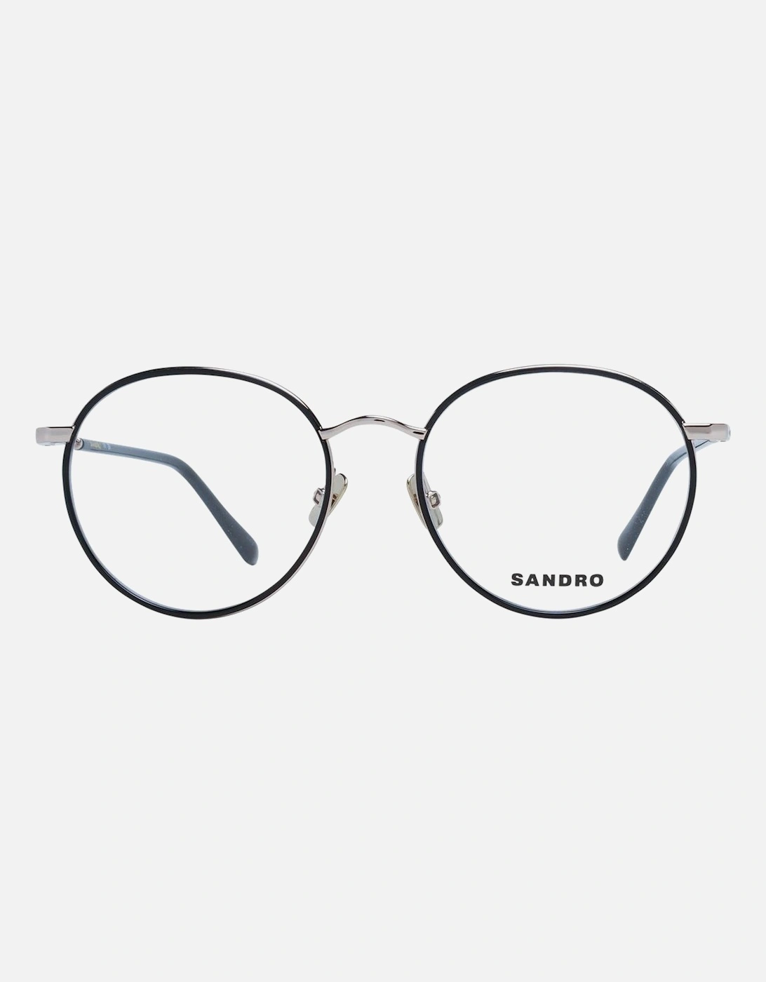 Black Metal Panto Glasses with Plastic Demo Lenses Women Frames