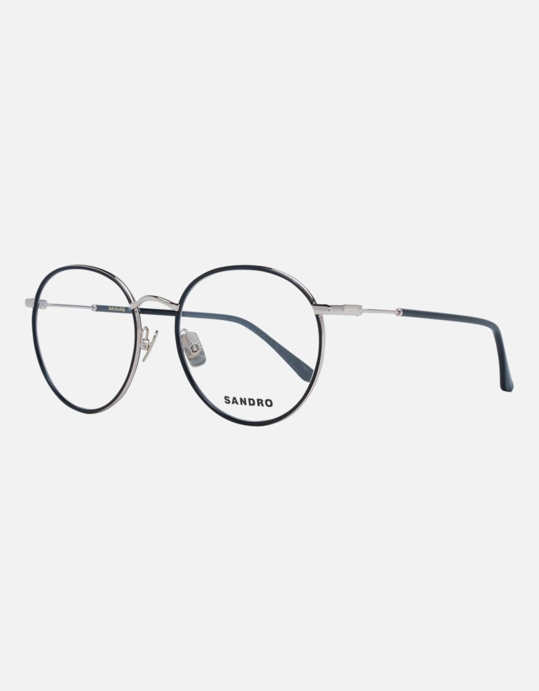Black Metal Panto Glasses with Plastic Demo Lenses Women Frames