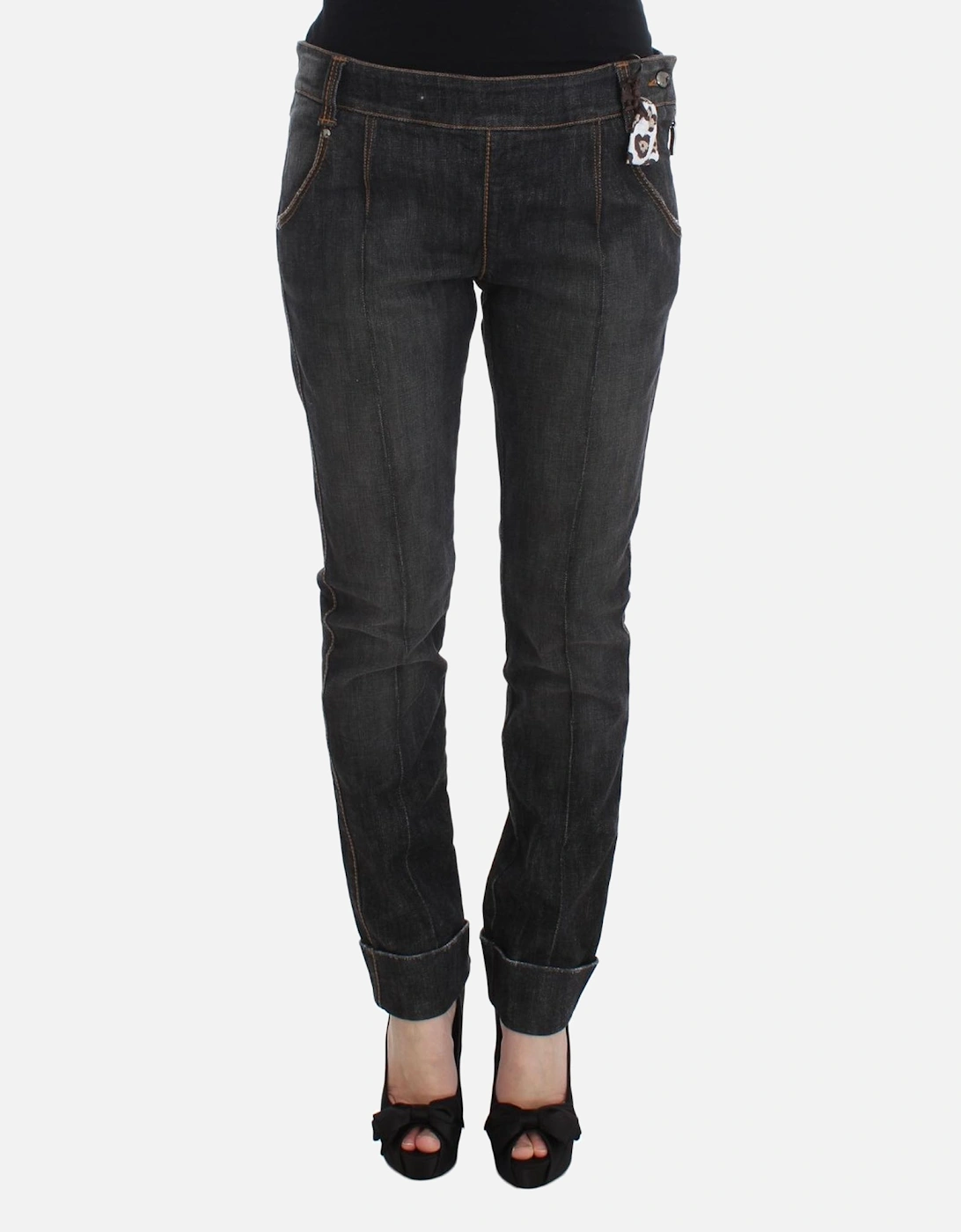 Straight Leg Jeans Women - Gray Jeans, 7 of 6