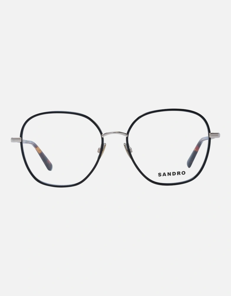 Black Metal Square Glasses with Demo Lenses Women Frames