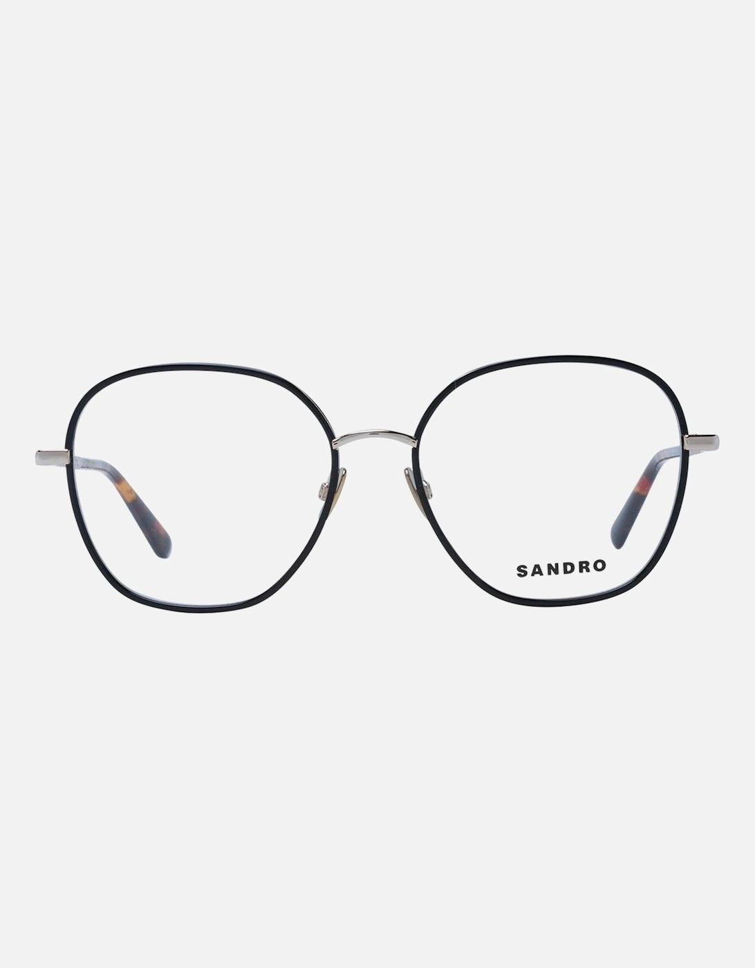 Black Metal Square Glasses with Demo Lenses Women Frames