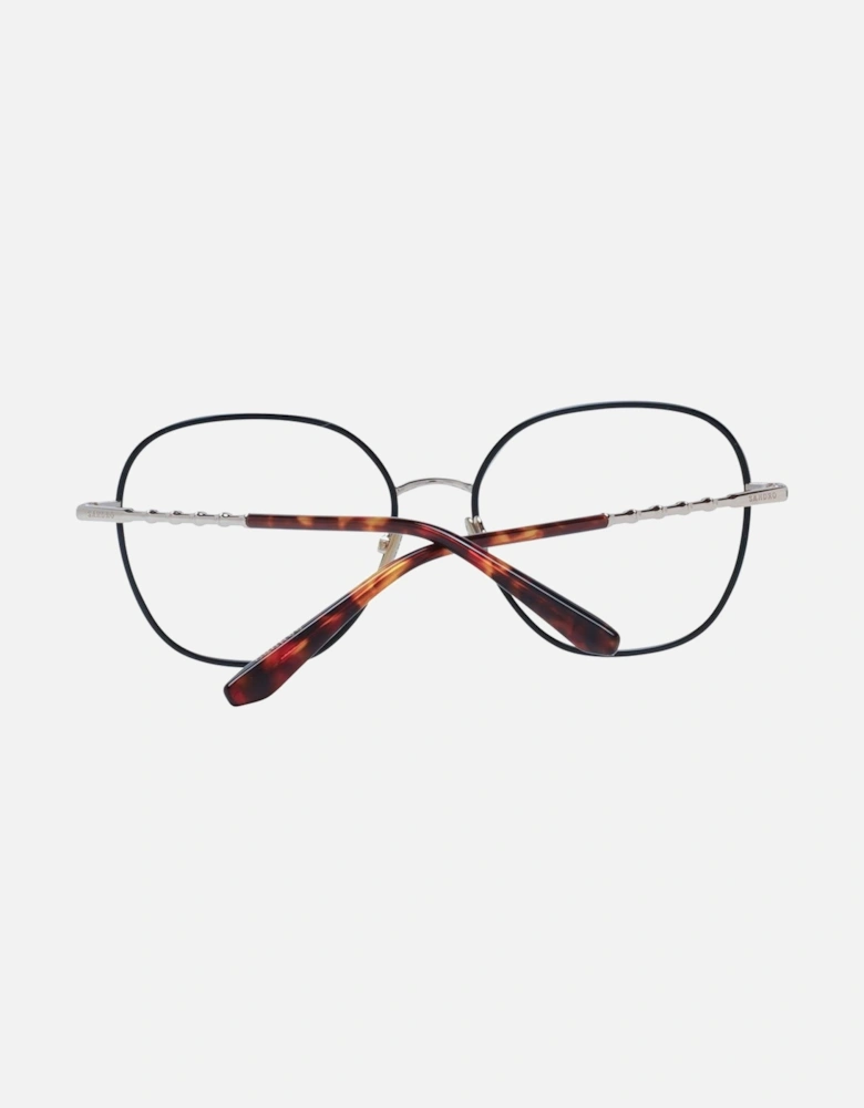 Black Metal Square Glasses with Demo Lenses Women Frames