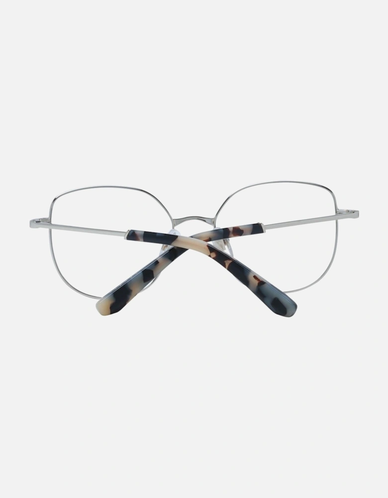 Black Metal Square Eyeglasses with Demo Lenses Women Frames