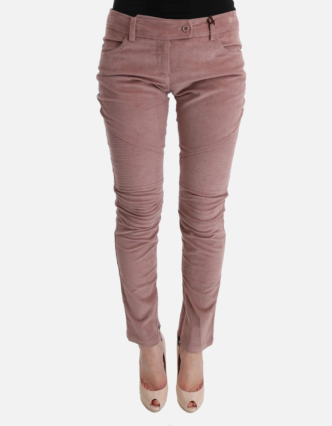 Corduroy Biker Pants Women - Pink Jeans, 7 of 6