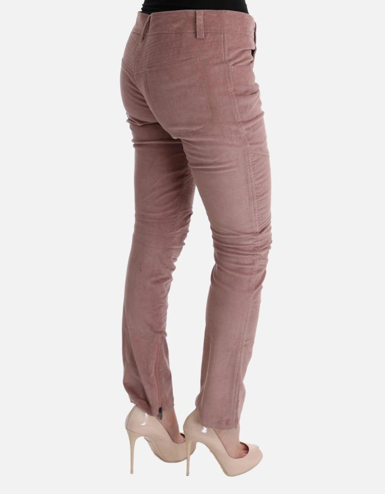 Corduroy Biker Pants Women - Pink Jeans