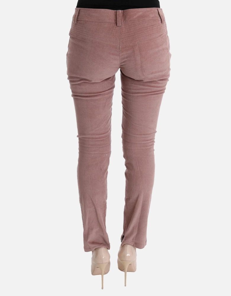 Corduroy Biker Pants Women - Pink Jeans