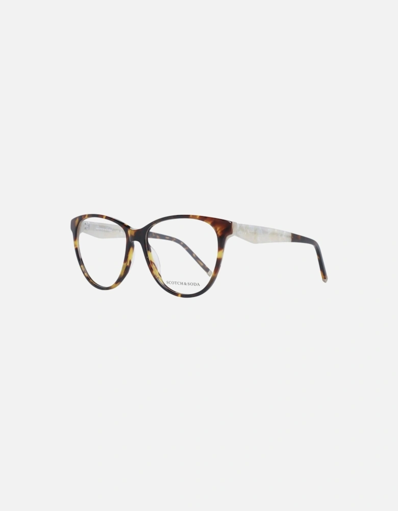 Brown Acetate Oval Glasses with Demo Lenses - 54-15-140 Women Frames