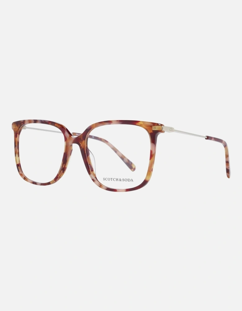 Orange Acetate Square Frame Demo Glasses Women