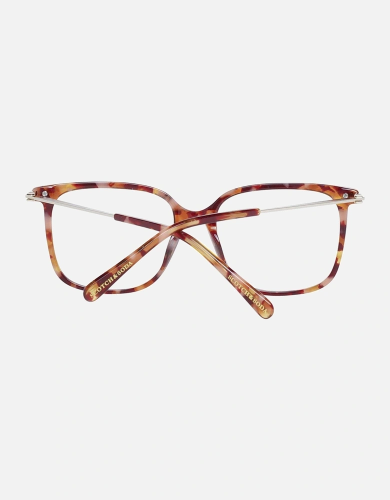 Orange Acetate Square Frame Demo Glasses Women
