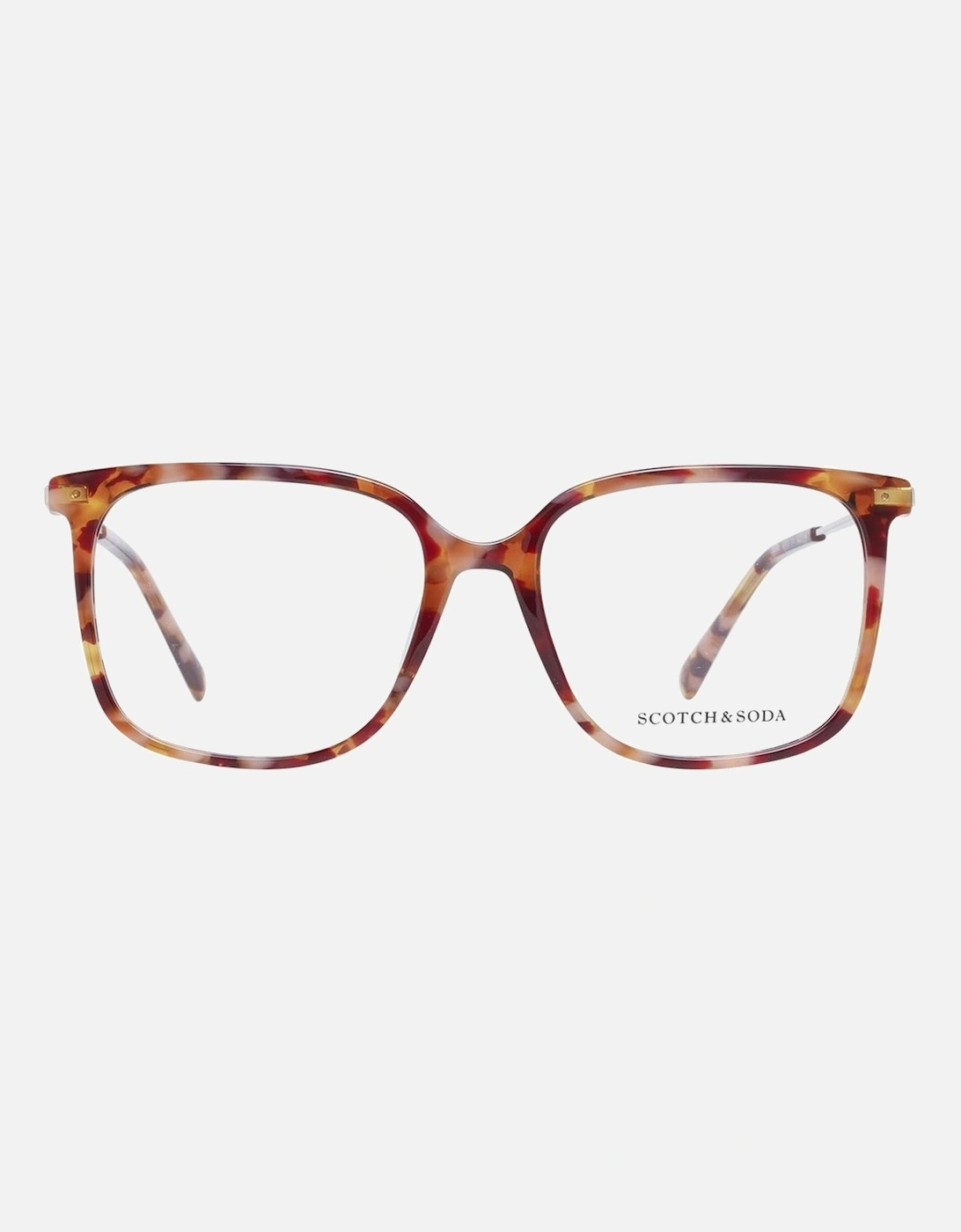 Orange Acetate Square Frame Demo Glasses Women