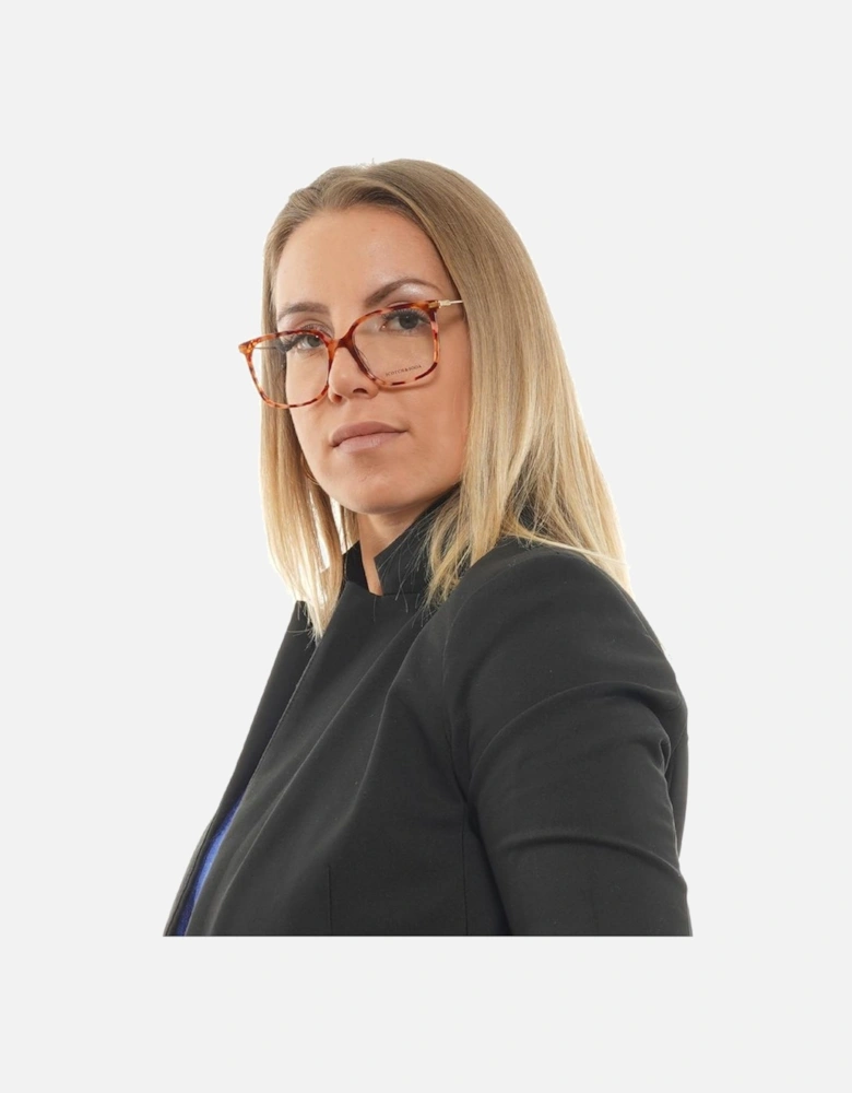 Orange Acetate Square Frame Demo Glasses Women
