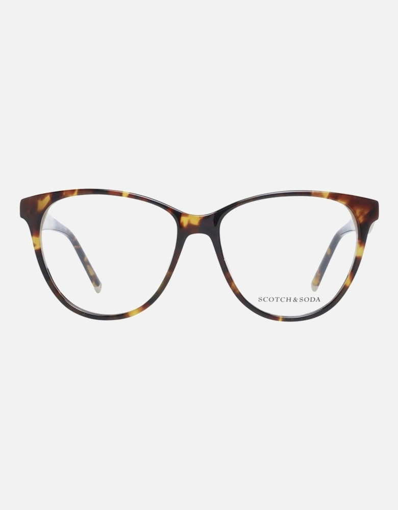 Brown Acetate Oval Glasses with Demo Lenses - 54-15-140 Women Frames