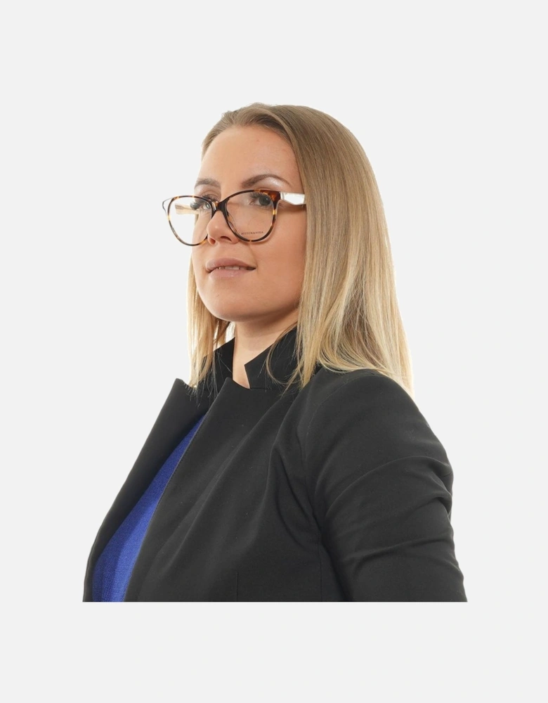 Brown Acetate Oval Glasses with Demo Lenses - 54-15-140 Women Frames