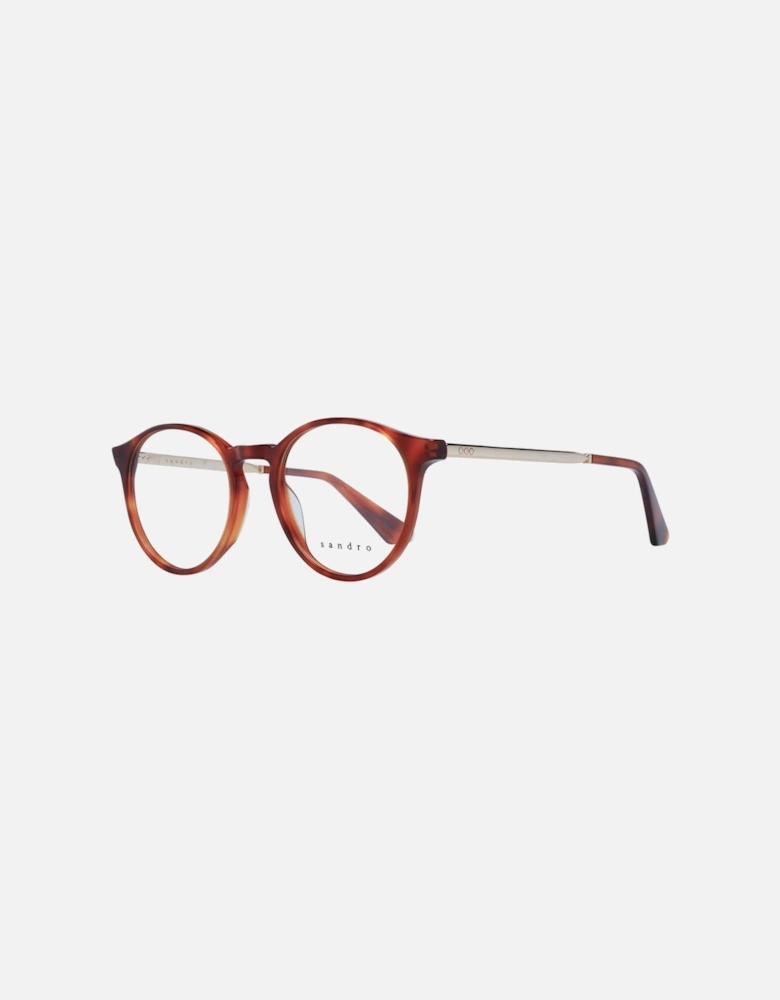 Brown Acetate Round Glasses with Demo Lenses Women Frames