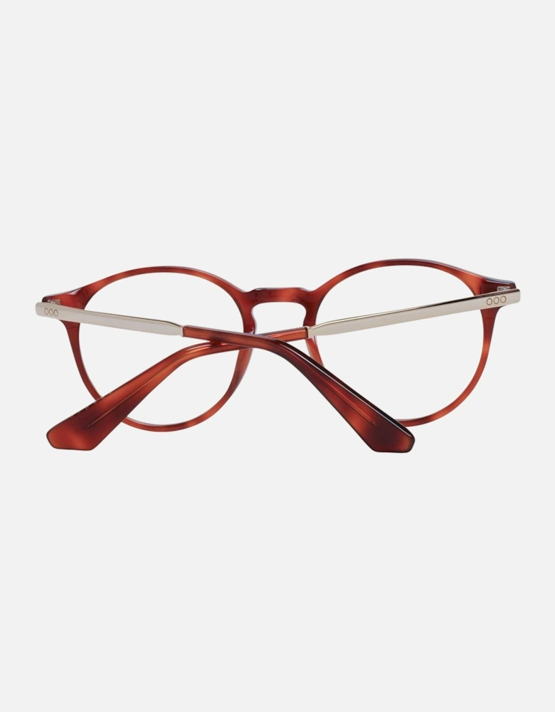 Brown Acetate Round Glasses with Demo Lenses Women Frames