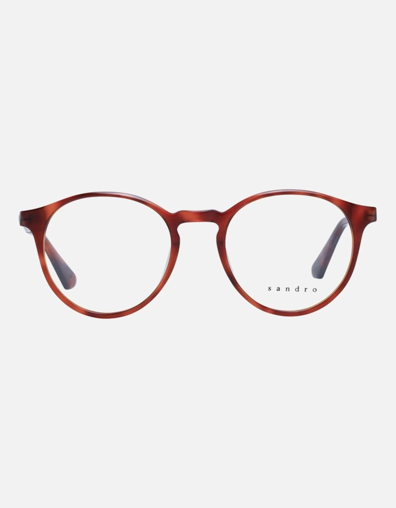 Brown Acetate Round Glasses with Demo Lenses Women Frames