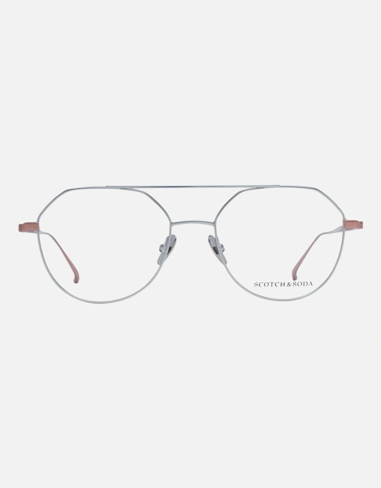 Gunmetal Round Stainless Steel Glasses with Demo Lenses Women - Gray