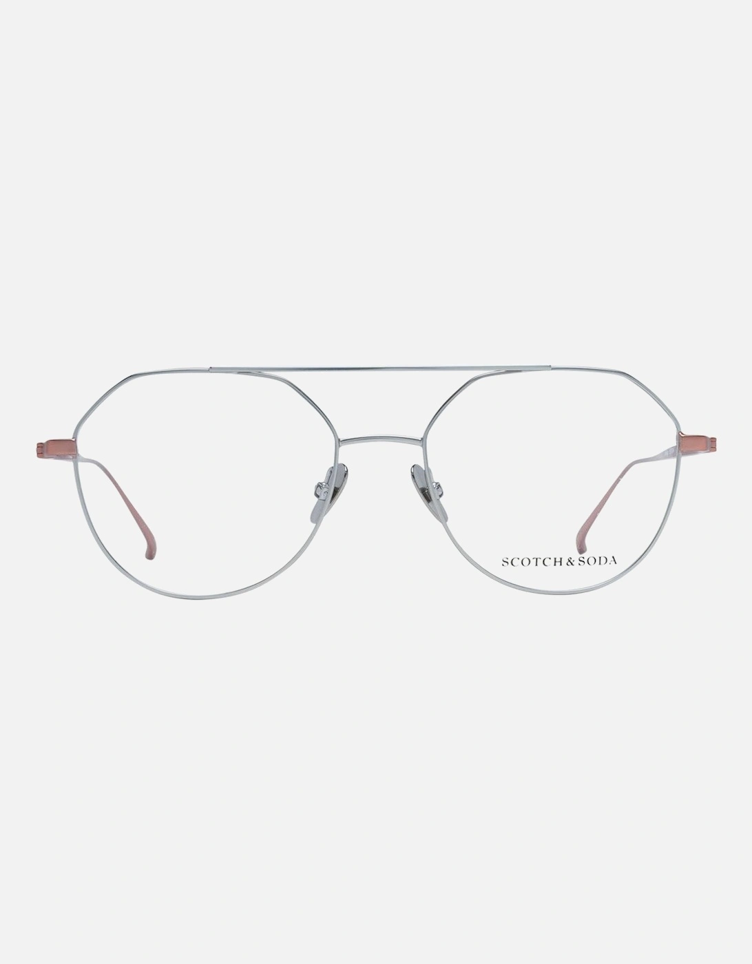 Gunmetal Round Stainless Steel Glasses with Demo Lenses Women - Gray