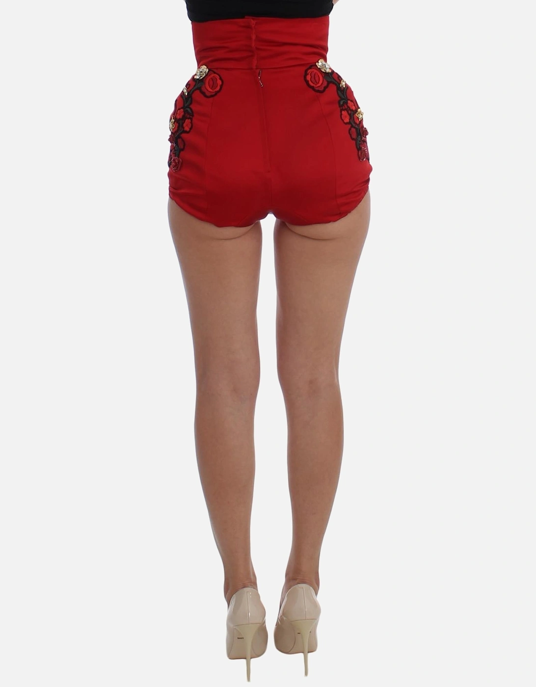 Floral Embroidered HighWaist Shorts Women