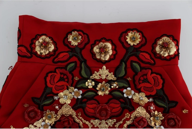 HighWaist Floral Embroidered Shorts Women