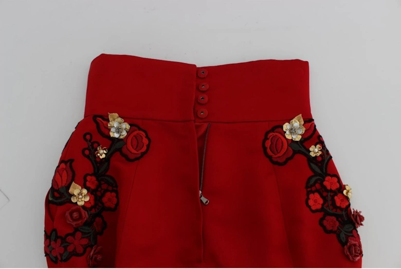 Floral Embroidered HighWaist Shorts Women